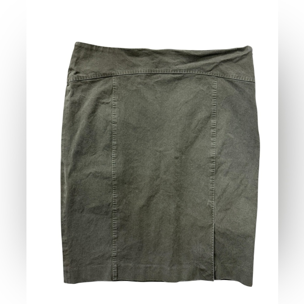 Banana Republic Olive Green Denim Skirt Size 14